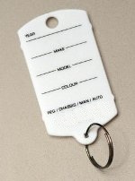 White Ring Keytag